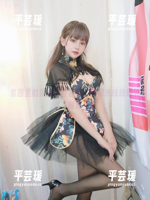 套图里的黑色蕾丝兽耳，过期米线线喵的迷人时刻来啦